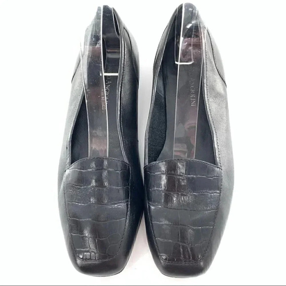 Enzo Angiolini Liberty flats size 7 black tortoise print 80s 90s vintage - Picture 1 of 13
